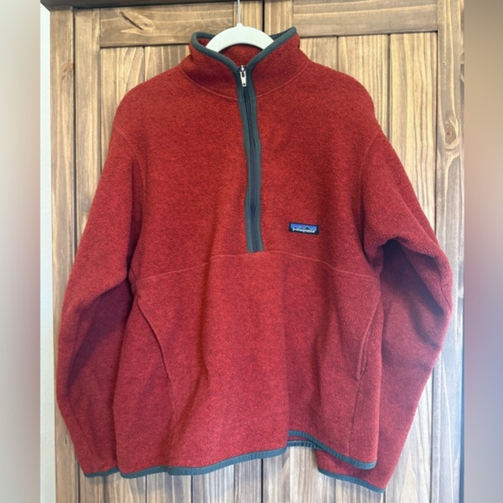 Patagonia Synchilla 1/4 Zip Fleece Pullover Red Medium
